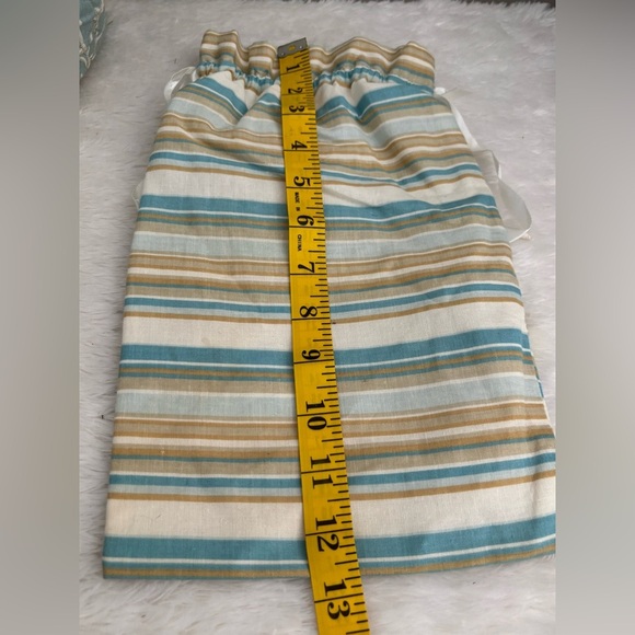 Sea Shell Patterned Blue Quilted Beach Bag with Drawstring Wet Bag - Picture 7 of 7
